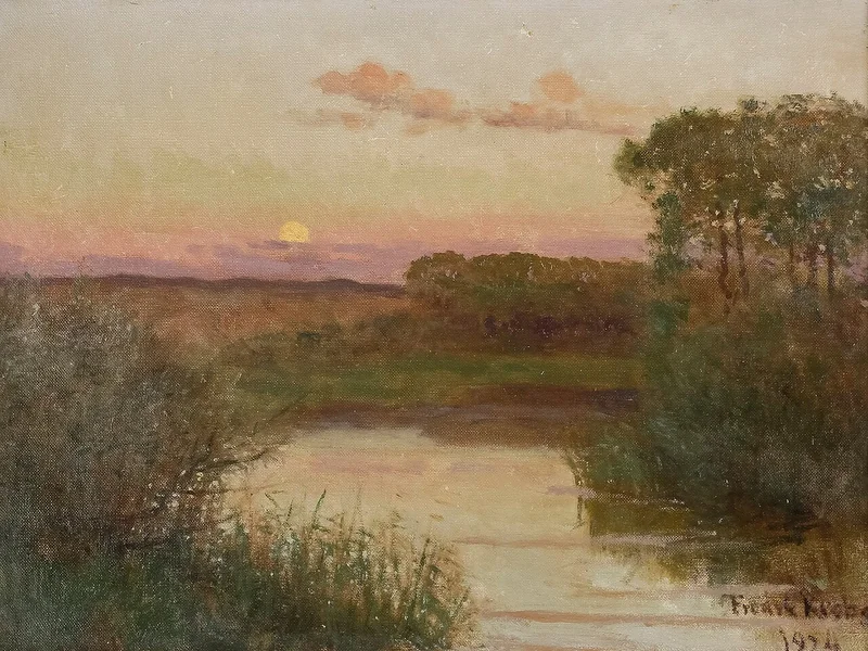 1845-Fredrik Krebs - Stagno estivo